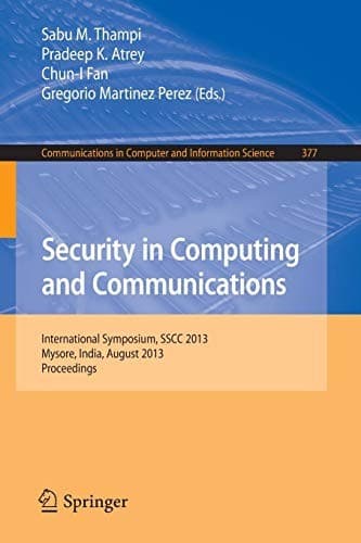 Tapa de Security in Computing and Communications