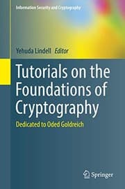 Tapa de Tutorials on the Foundations of Cryptography
