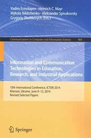 Tapa de Information and Communication Technologies in Education, Research, and Industrial Applications