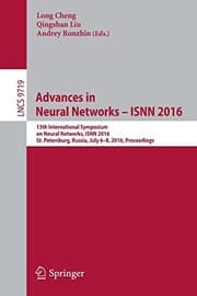 Tapa de Advances in Neural Networks – ISNN 2016