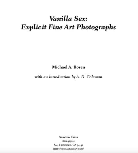Tapa de Vanilla Sex