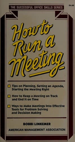 Tapa de How to run a meeting