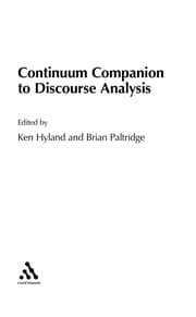 Tapa de Continuum companion to discourse analysis