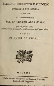 Tapa de L'amore prodotto dall'odio