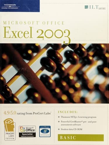 Tapa de ILT Series Microsoft Office Excel 2003, Basic w/ 2 CDs