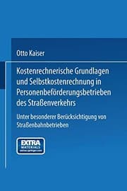 Tapa de Kostenrechnerische Grundlagen und Selbstkostenrechnung in Personenbeförderungsbetrieben des Straßenverkehrs