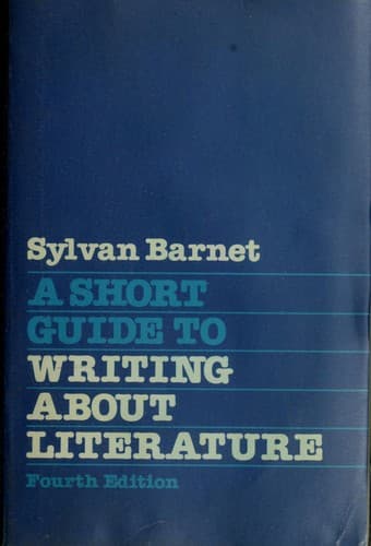 Tapa de A short guide to writing about literature