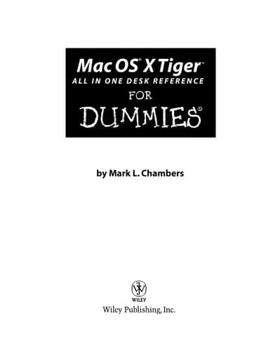 Tapa de Mac OS X Tiger All-in-One Desk Reference For Dummies