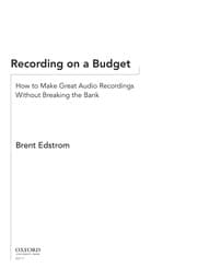 Tapa de Recording on a budget