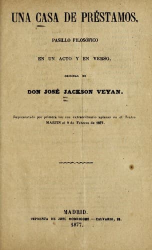 Tapa de Una casa de préstamos