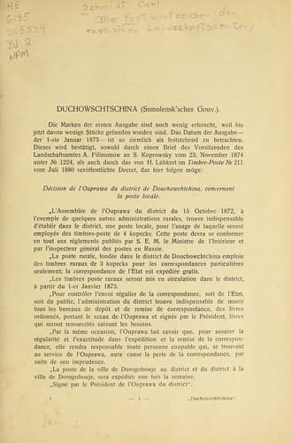 Tapa de Die Postwertzeichen der russischen Landschaftsaemter