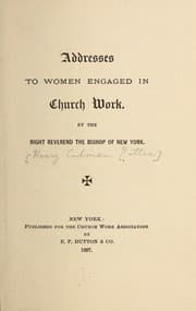 Tapa de Addresses to women engaged in church work