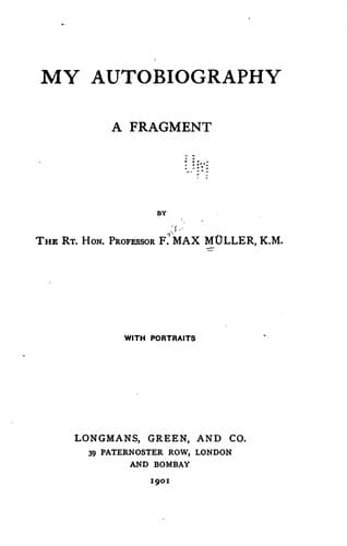 Tapa de My Autobiography: A Fragment