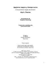 Tapa de Agujeros negros y tiempo curvo