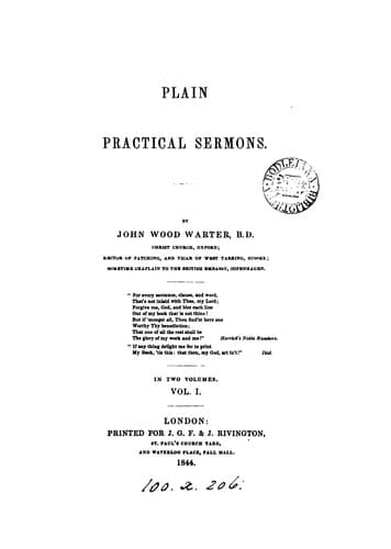 Tapa de Plain practical sermons