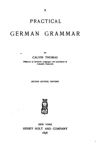 Tapa de A practical German grammar