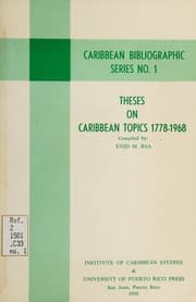 Tapa de Theses on Caribbean topics, 1778-1968