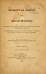 Tapa de Spiritual songs, for social worship