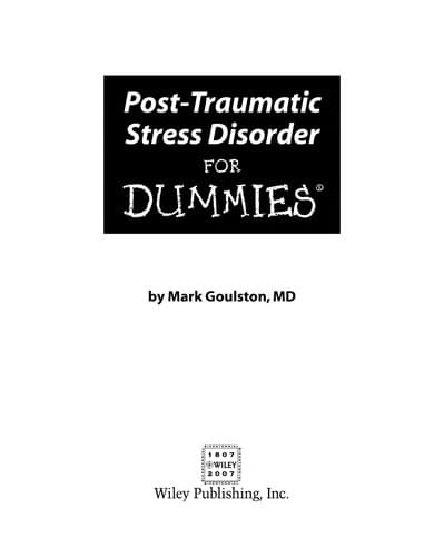 Tapa de Post traumatic stress disorder for dummies