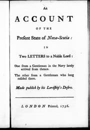 Tapa de An account of the present state of Nova-Scotia