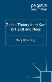 Tapa de Global theory from Kant to Hardt and Negri