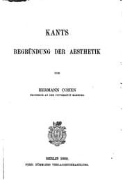 Tapa de Kants Begründung der Aesthetik