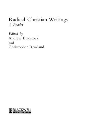 Tapa de Radical Christian writings