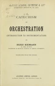 Tapa de Catechism of orchestration