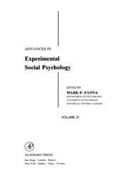 Tapa de Advances in Experimental Social Psychology, 31