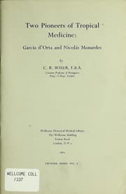 Tapa de Two pioneers of tropical medicine: Garcia d'Orta and Nicol©Łs Monardes