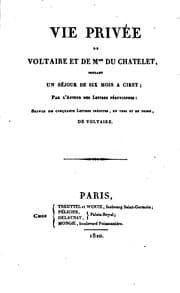 Tapa de Vie privée de Voltaire et de Mme. du Chatelet