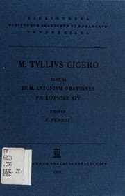 Tapa de M. Tulli Ciceronis in M. Antonium orationes Philippicae XIV