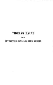 Tapa de Thomas Paine (1737-1809) et la révolution dans les deux mondes