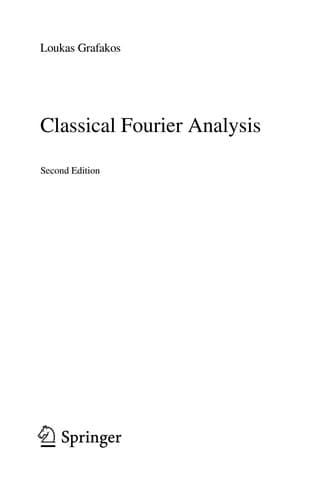 Tapa de Classical Fourier analysis