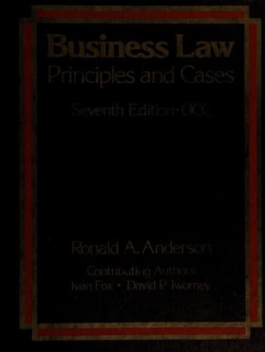 Tapa de Business law principles and cases