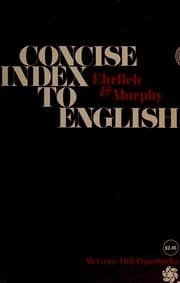Tapa de Concise index to English