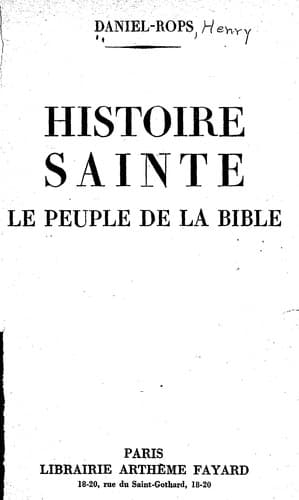 Tapa de Le peuple de la Bible