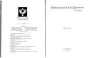 Tapa de Babylonian oracle questions