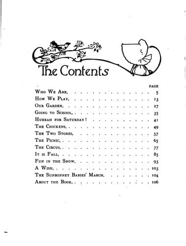 Tapa de The Sunbonnet Babies' Book