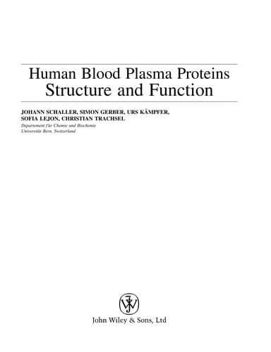 Tapa de Human blood plasma proteins