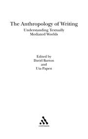 Tapa de The anthropology of writing