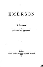 Tapa de Emerson: A Lecture