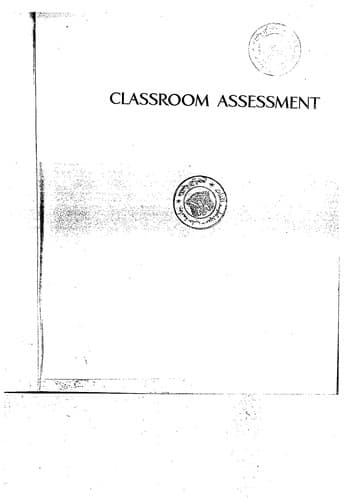 Tapa de Classroom assessment