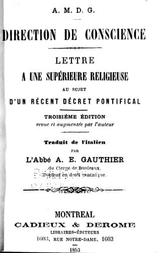 Tapa de Direction de conscience