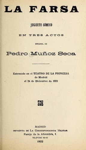 Tapa de La farsa