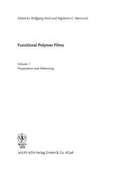 Tapa de Functional polymer films