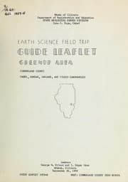 Tapa de Guide leaflet, geological science field trip, Greenup area