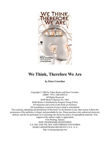 Tapa de We think, therefore we are