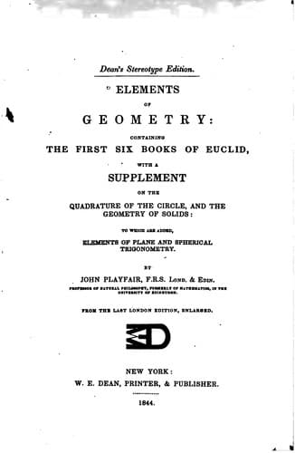 Tapa de Elements of geometry