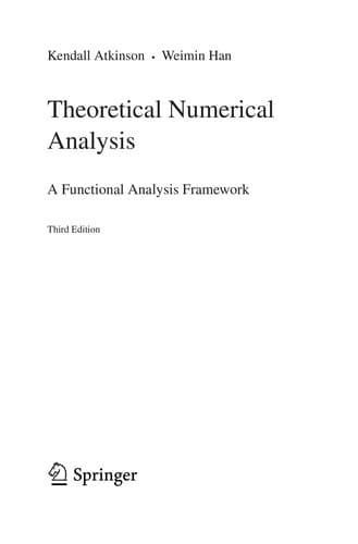 Tapa de Theoretical numerical analysis